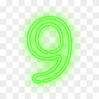 Nine Neon Green Png Clip Art Image, Transparent Png