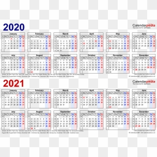 2020 Calendar Png Background Image - Work Week Calendar 2019, Transparent Png
