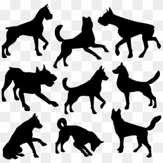 This Free Icons Png Design Of Nine Dogs Silhouettes - Free Dog Silhouette Png, Transparent Png