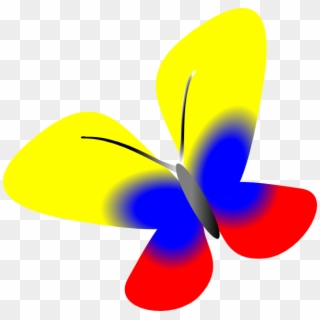 Colombia Flag Butterfly Svg Clip Arts 600 X 580 Px - Vectores Png Colombia, Transparent Png