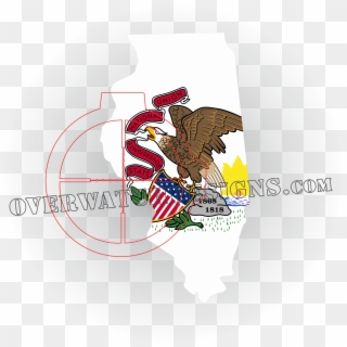 Illinois State Outline - Printable Illinois State Flag, HD Png Download