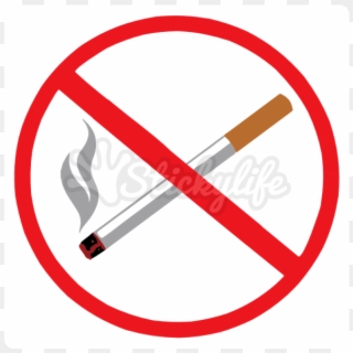 No Smoking Static Cling - Illustration, HD Png Download