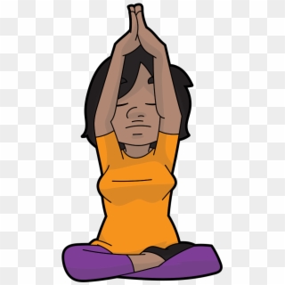 Black Cartoon Woman Meditation Master - Black Cartoon Meditating, HD Png Download