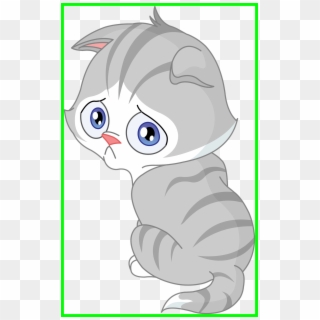 Unbelievable Kitten Pencil And In Color Pics - Sad Kitten Cartoon, HD Png Download