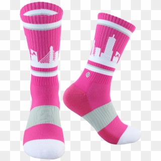 Pink / White / Grey - Sock, HD Png Download