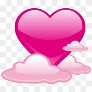 Emoji Nube Png ↺ - Pink Hearts, Transparent Png
