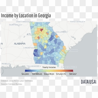 Income By Location In Georgia, HD Png Download