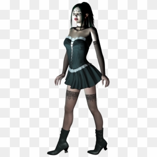 Girl Gothic Sexy Hair 3d Png Image - Cosplay, Transparent Png