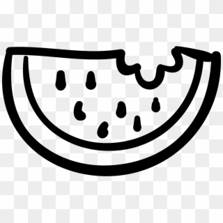 Watermelon Outlined Slice Comments - Black And White Watermelon Clipart, HD Png Download