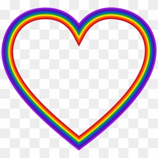 This Free Icons Png Design Of Rainbow Heart 4 - Rainbow Heart Frame Png, Transparent Png