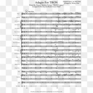Adagio For Tron Sheet Music Composed By Original Music - John Powell How To Train Your Dragon Score, HD Png Download