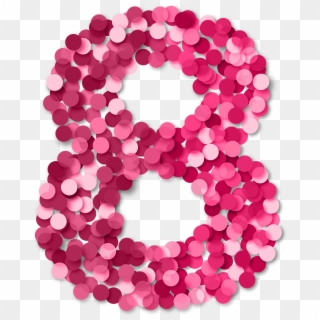 Eight 8 Number Pink Png Clip Art, Transparent Png