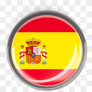 De En Fr Es - Spain Button Flag Png, Transparent Png