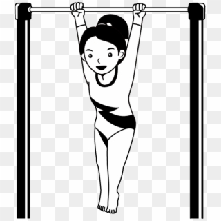 Clip Bar Gymnastics - Do Gymnastics Clipart Black And White, HD Png Download