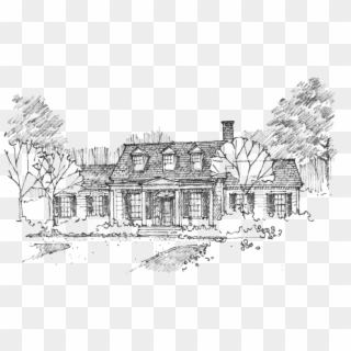 Law Drawing Old Building Transparent & Png Clipart - Sketch, Png Download
