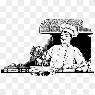 This Free Icons Png Design Of Chef Cooking - Chef Cooking Clipart Black And White, Transparent Png