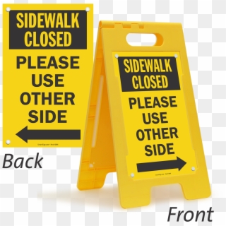 Sidewalk Closed 2 Sided Standing Floor Sign - Mobile Phone, HD Png Download