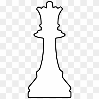 White Silhouette Chess Piece Remix Queen Dama Icons - Queen Chess Piece Silhouette, HD Png Download