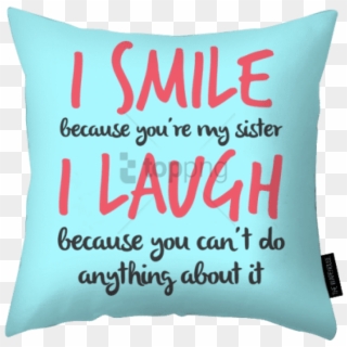 Free Png Love You My Sister Png Image With Transparent - Cushion, Png Download