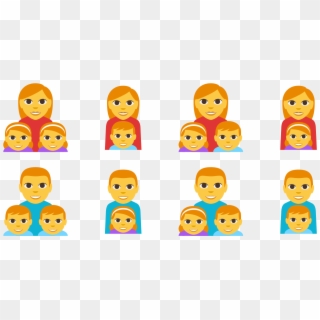 New Single Parent Families Come In A Variety Of Combinations - Emoji Prarent, HD Png Download
