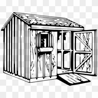 Png - Shed Black And White Clip Art, Transparent Png