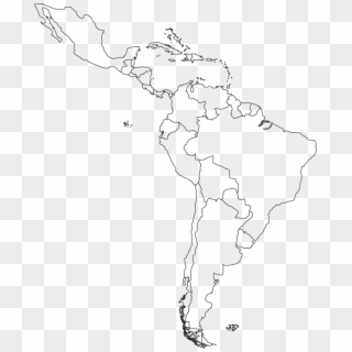 Continents Drawing - Central And South America Map Outline, HD Png Download