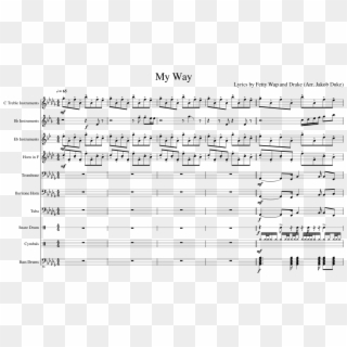 My Way Sheet Music Composed By Lyrics By Fetty Wap - Sheet Music, HD Png Download