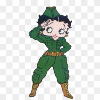 Betty Salutes America Ded Betty Boop Sm May 2002 No - Betty Boop Soldier, HD Png Download