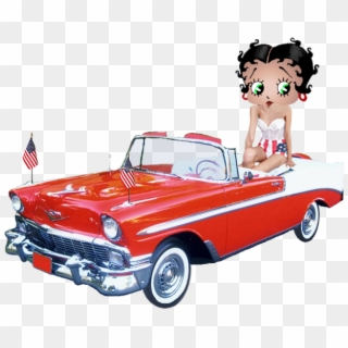 Betty Boop 1956 Chevrolet Bel Air Photo - Betty Boop, HD Png Download