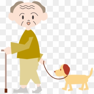 Dog Grandpa Using A - Cartoon, HD Png Download