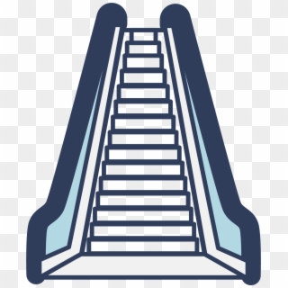 Escalator Stairs Elevator Cartoon Vector - Escalator Vector Png, Transparent Png