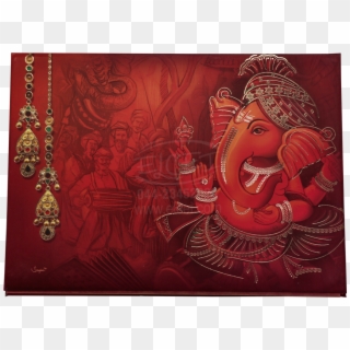Home Hindu Wedding Cards Padding Card With Elaborate - Motif, HD Png Download