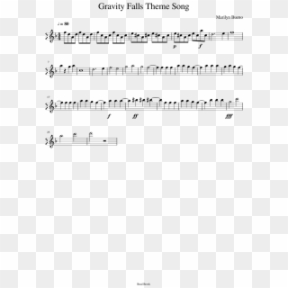 Gravity Falls Theme Song Sheet Music Composed By Brad Gravity Falls Tin Whistle Hd Png Download 850x1100 1486153 Pngfind - playing gravity falls theme song on piano roblox got