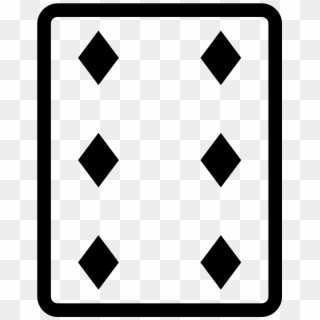 Of Icon Free - 6 Of Diamonds Black, HD Png Download
