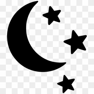 Stars Png Icon - Moon And Stars Svg, Transparent Png