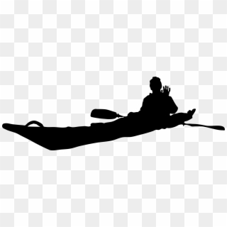 Kayak Clipart Kayaker - Kayak Silhouette, HD Png Download