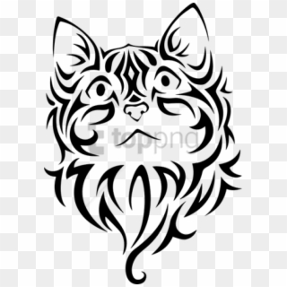 Free Png Tribal Cat Tattoo Png Image With Transparent - Tribal Kitten, Png Download