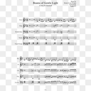 Beams Of Gentle Light Sheet Music Composed By 1 Of - We Wish You A Merry Christmas Quartet, HD Png Download