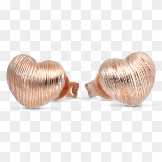 Rose Gold Heart Earrings - Earrings, HD Png Download