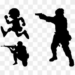 Soldier Silhouette Png - Soldier Shooting A Target, Transparent Png