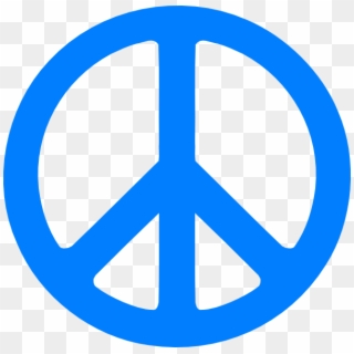 How To Set Use Blue Peace Sign Svg Vector - Blue Peace Sign, HD Png Download