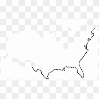 United States Map Outline - Clip Art United States Outline, HD Png Download
