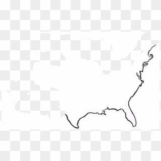 United States Map Outline - Simple Outline Of The Us, HD Png Download