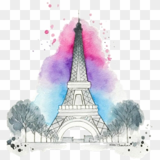 Eiffel Tower , Png Download - Eiffel Tower Painting Galaxy, Transparent Png