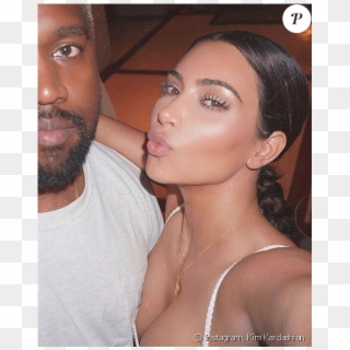 Kanye West Et Kim Kardashian, HD Png Download