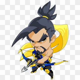 Load 3 More Imagesgrid View - Overwatch Hanzo Cute Spray, HD Png Download