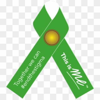 Green Ribbon Png - Mental Health Awareness Week Ribbon, Transparent Png