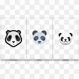 Panda Face On Various Operating Systems - Cartoon, HD Png Download