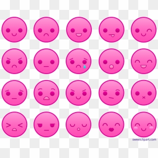 Smileys Clipart Pink - Emoticons Pink, HD Png Download