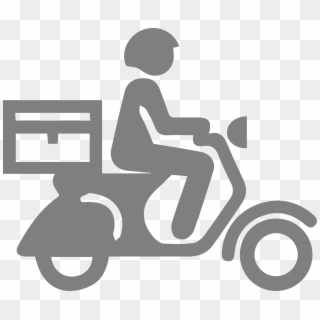 Rider Clipart Delivery - Delivery Bike Icon Png, Transparent Png